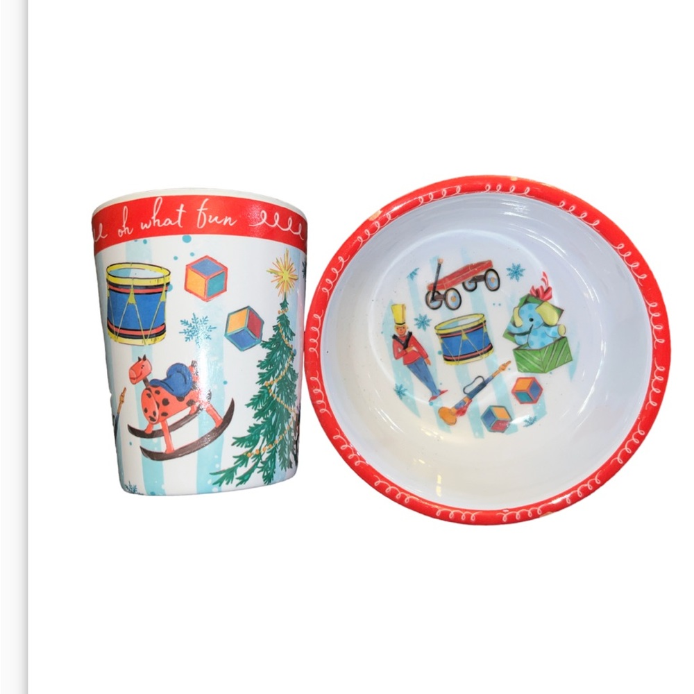 Patina Vie Kids “oh What Fun” Melamine 2 Pc Set